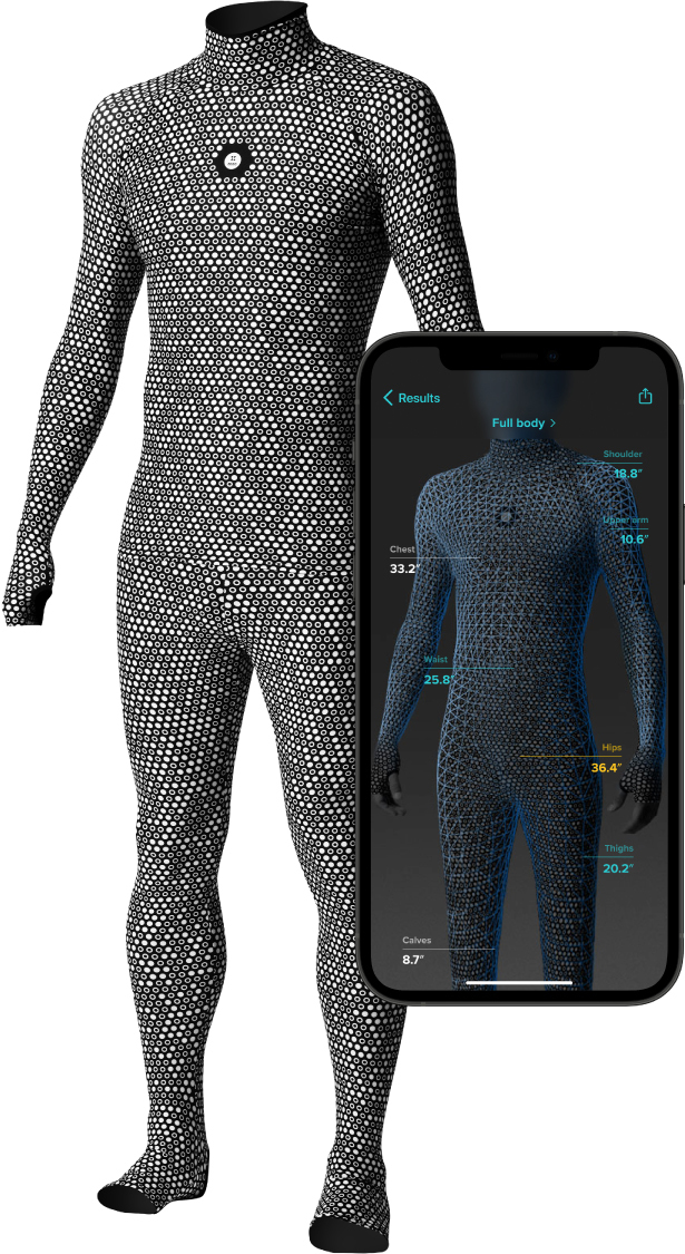 Zozofit's capture suit takes the guesswork out of body measuring