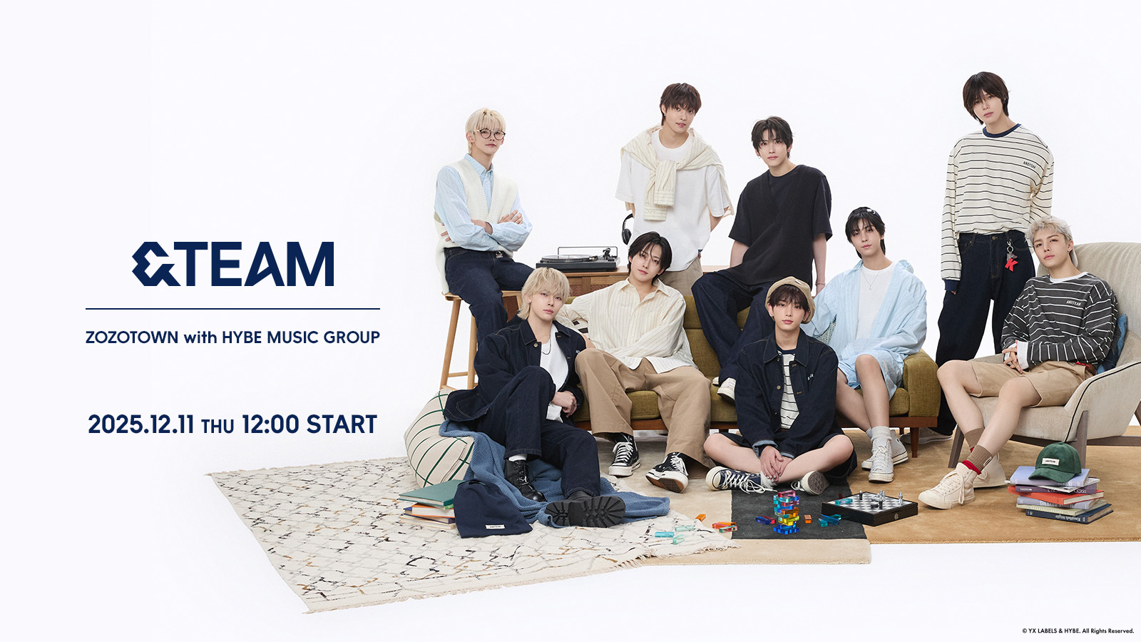 ZOZOTOWN with HYBE MUSIC GROUP」第2弾！「&TEAM」とのオリジナル